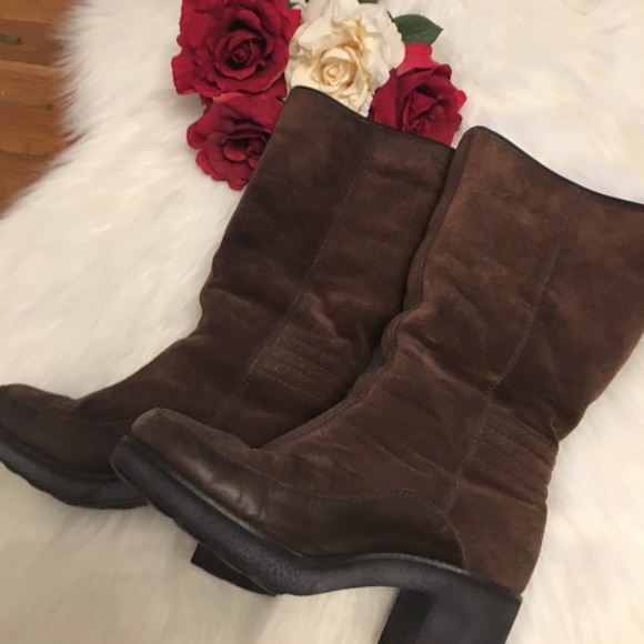 Cole Haan Brown Suede Leather Winter Boots size 7B - Picture 3 of 5